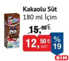 İÇİM KAKAOLU SÜT 180 ML fiyat ve kampanya bilgisi